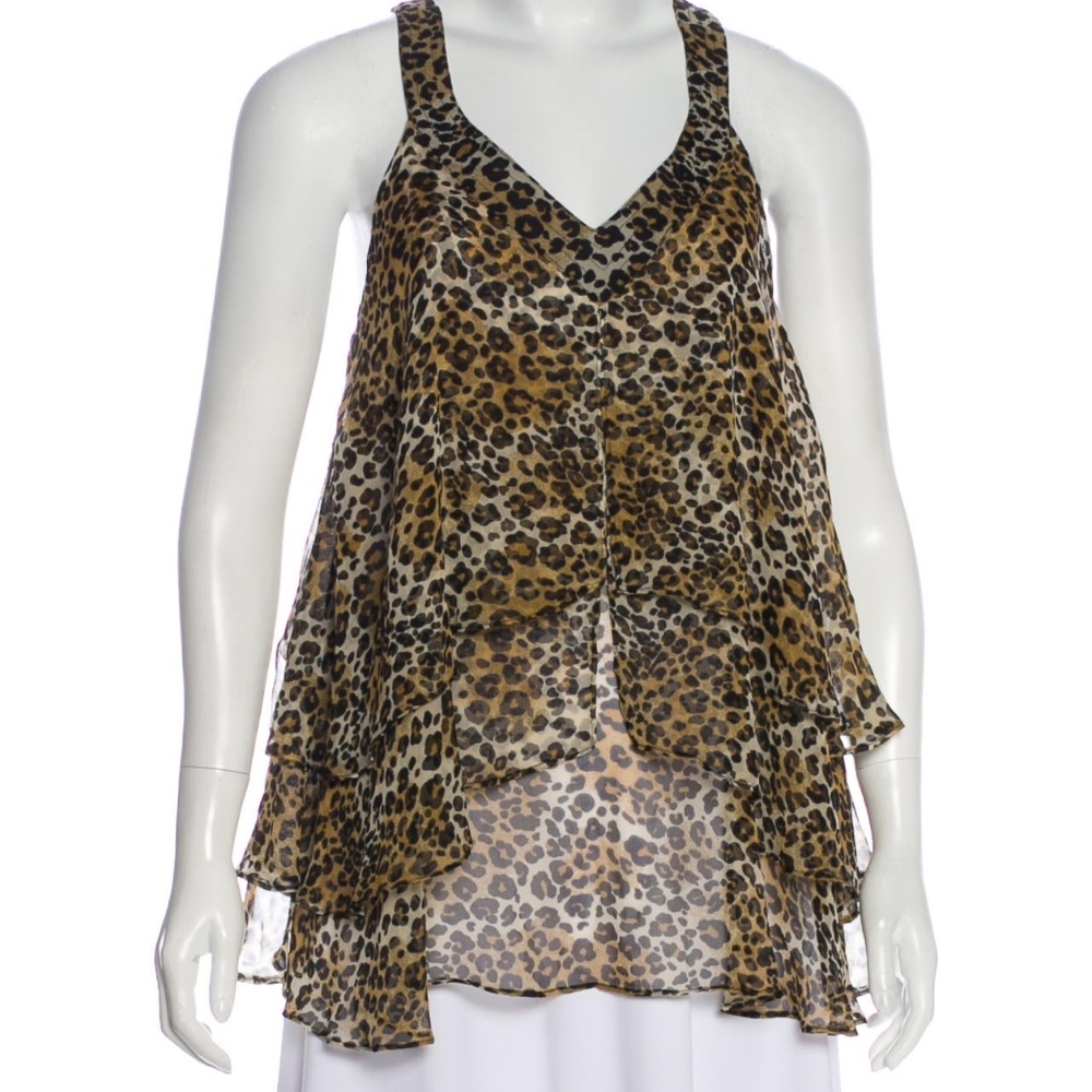 Razor-back flowy chiffon multi-layer Sexy! M